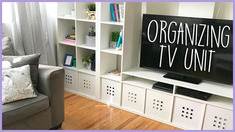 How to Organize Tv Unit - Cable & Cord management - YouTube