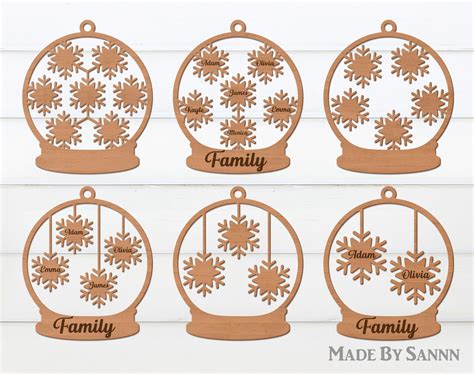 Family Ornaments SVG Bundle, Christmas Signs SVG, Christmas Ornaments ...