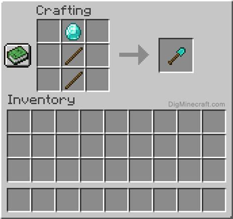 How to make a Diamond Shovel in Minecraft