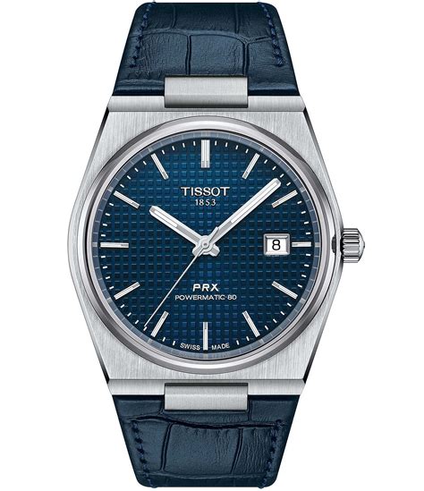 Tissot Men's PRX Powermatic Classic Collection Automatic Blue Croc ...