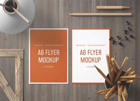 Free A6 Size Front & Back Flyer Mockup PSD - Good Mockups