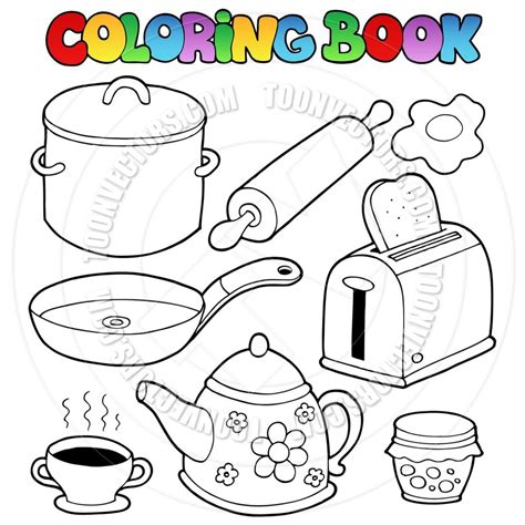 Colouring Pages Kitchen Utensils - coloringpages2019