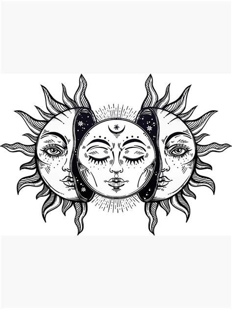 Vintage Solar Eclipse Sun and Moon Sticker by Magnetic Pajama | Sun and moon drawings, Vintage ...