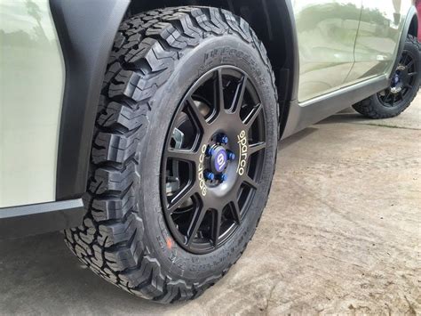 All terrain tires? How about BFG KO2's for your Crosstrek ...