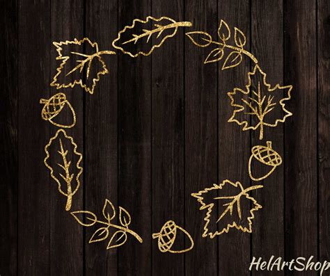 Fall wreath svg autumn leaves svg cutting file | Etsy