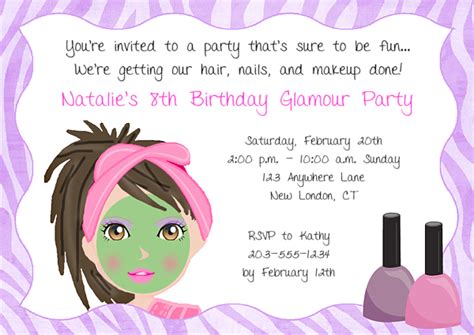 bday spa invite | Spa birthday party invitations, Spa birthday parties, Spa birthday invitations