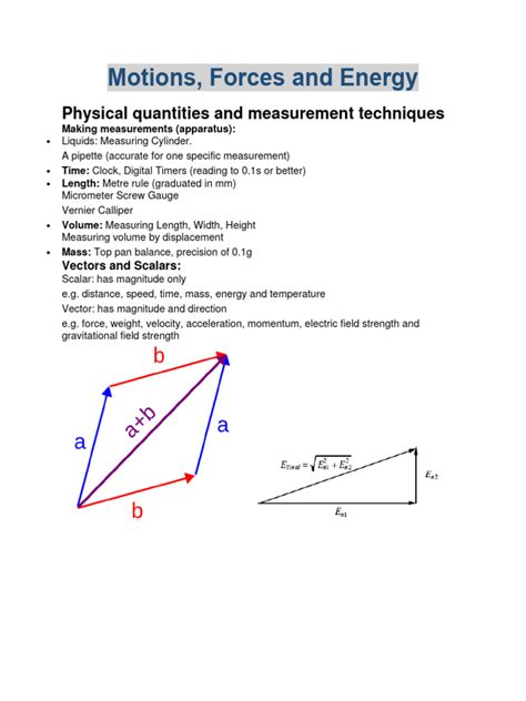 Motion Forces and Energy | PDF | Force | Buoyancy