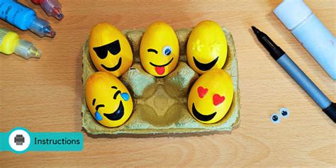 😊 Painted Emoji Egg Craft - Emoji Crafts | Twinkl