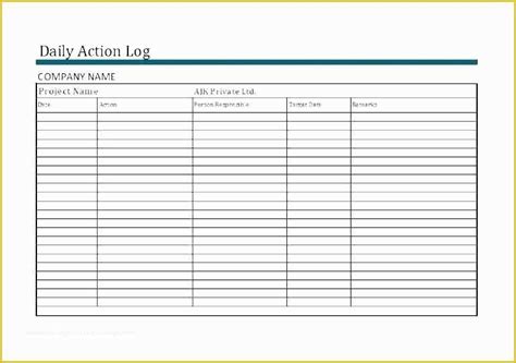 Activity Log Template Excel Free Download Of Template Template Excel ...