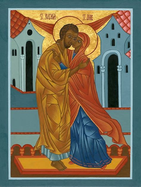 Sts. Anne and Joachim Icon Print Catholic by juniperplum on Etsy