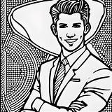 Man In Suit Coloring Pages sketch template