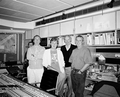 Geoff Emerick, Paul McCartney, George Martin and Richard Lush (left to right) in McCartney's ...