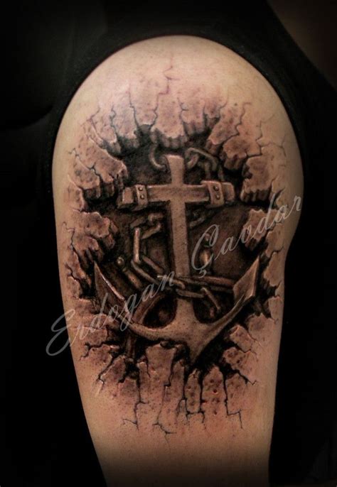 Awesome 3d Cross Tattoos