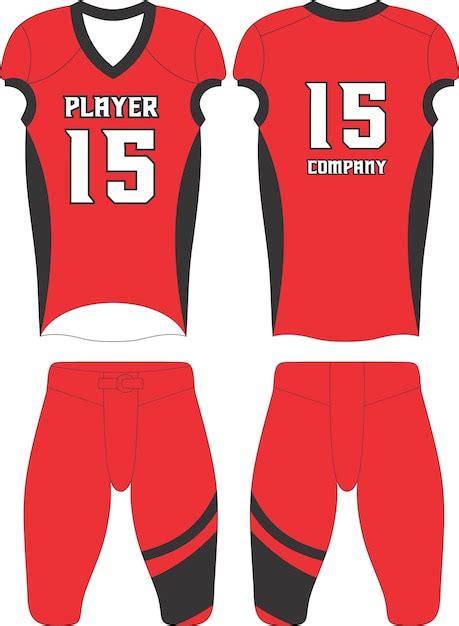 Premium Vector | American football jersey,t-shirt sport design template.uniform front and back view