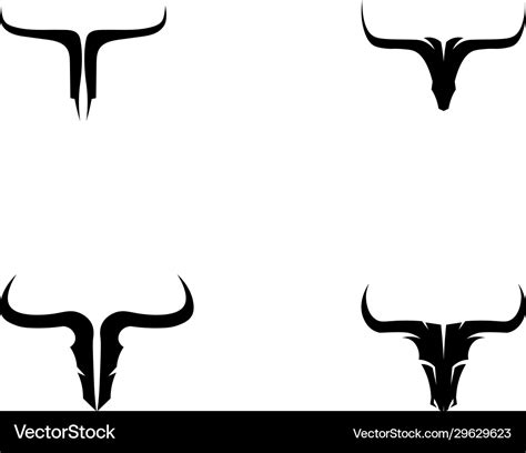 Bull horn logo and symbols template icons app Vector Image