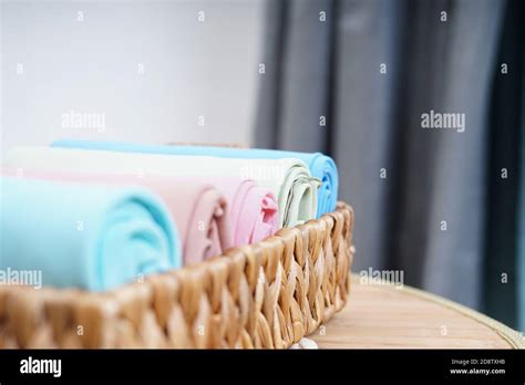 Colourful Close-up Silk Fabric rolls at shop Stock Photo - Alamy