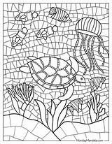 22 Mosaic Coloring Pages Free PDF Printables sketch template