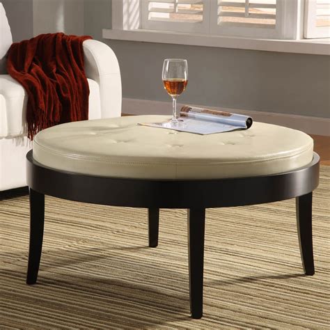 Darby Home Co Brundidge Leather Cocktail Ottoman & Reviews | Wayfair