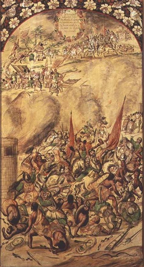 Conquest of Mexico: the Spaniards retrea - Miguel and Juan Gonzalez as art print or hand painted ...