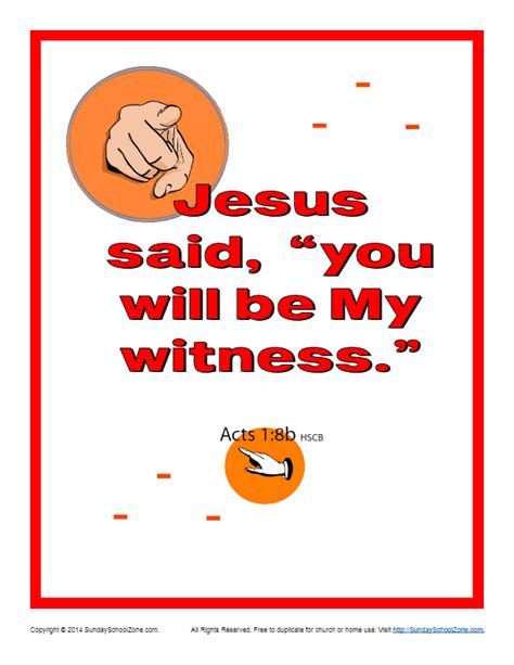 Bible Verses for Kids - Printable Poster - Acts 1:8b