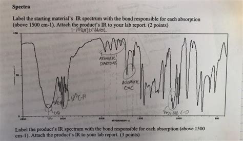 Solved Spectra Label the starting material's IR spectrum | Chegg.com