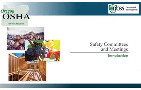 Safety committee training: Oregon OSHA launches online clearinghouse ...