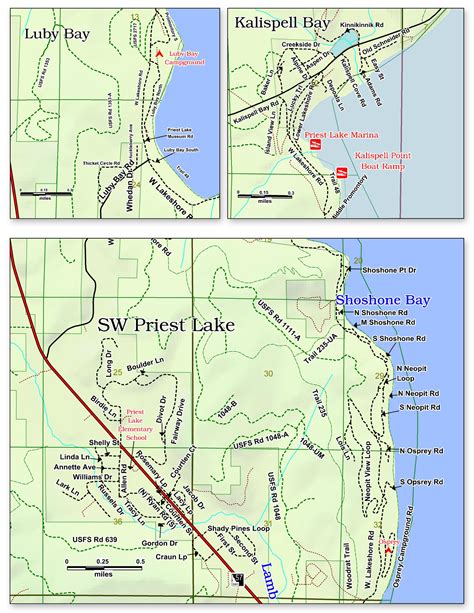 Southwest Priest Lake, Idaho Maps and Directions