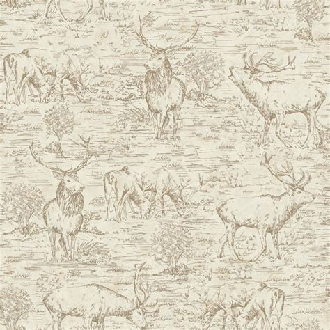 York Wallcoverings Stag Toile Wallpaper-LG1447 - The Home Depot