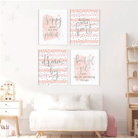 Girls Bedroom Decor Prints Girls Nursery Wall Art Printable | Etsy India