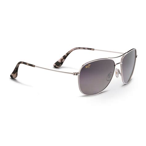 Maui Jim Unisex Cliff House Silver Aviator Sunglasses | Unisex ...