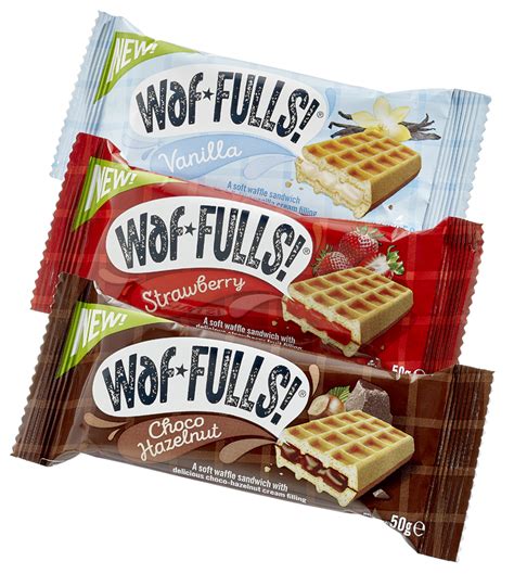 Waf*FULLS | Waffle snacks, Chocolate packaging, Waffle sandwich