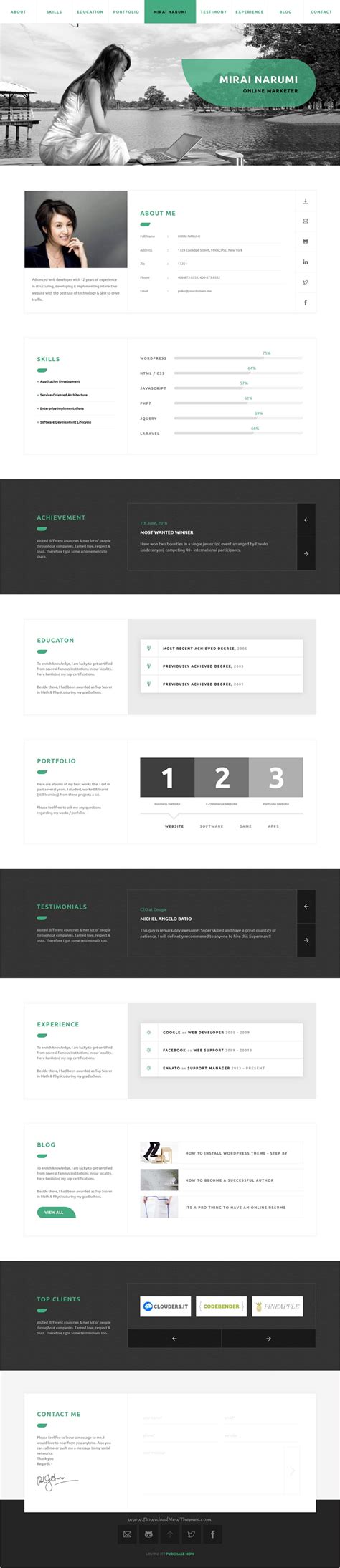 CVitae - Responsive Materialized Resume | Editable resume, Resume design free, Resume design ...