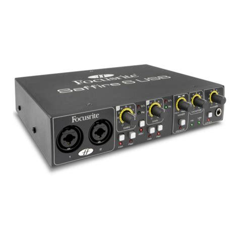 FOCUSRITE SAFFIRE 6 USB USER MANUAL Pdf Download | ManualsLib