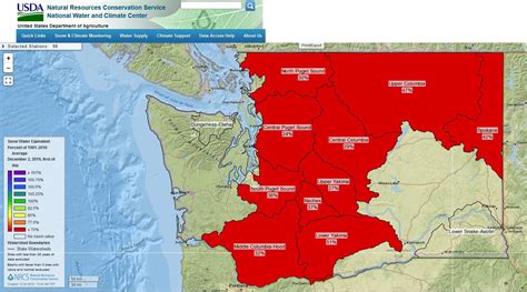 Cheery map of WA snowpack for Dec. 2, 2019 : r/SeattleWA