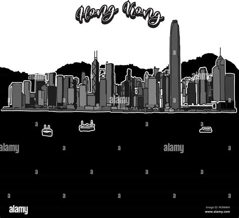 Hong kong skyline Stock Vector Images - Alamy