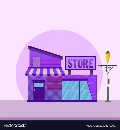 Grocery store concept storefront flat design Vector Image