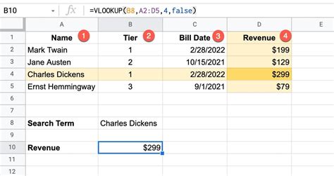 Vlookup In Google Sheets With Formula Examples - Riset