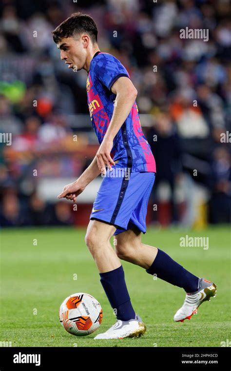 BARCELONA - FEB 17: Pedri Gonzalez in action during the Uefa Europa ...