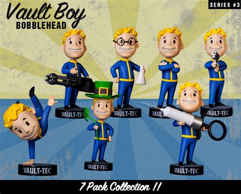 Fallout® 3: Vault Boy 101 Bobbleheads - Series Three 7 Pack | Gaming Heads