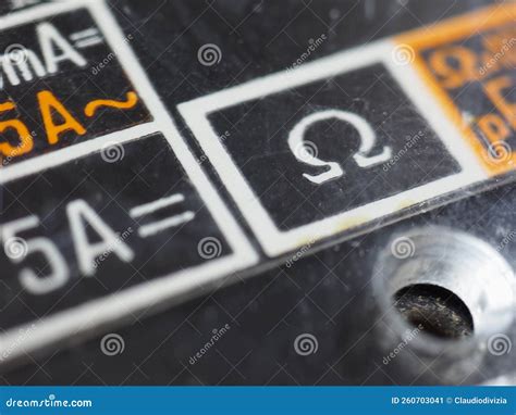 Electrical Symbol on Vintage Analog Multimeter Stock Image - Image of ...