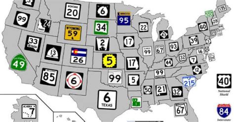 US State Highway Route Marker Shields – Brilliant Maps