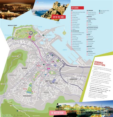 Cape Town attractions map - Cape Town tourist attractions map (Western ...