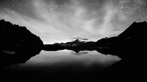 photography, Monochrome, Water, Night, Lake, Reflection, Landscape Wallpapers HD / Desktop and ...