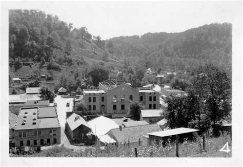 View from mountainside of Inez, KY showing new courthouse under ...