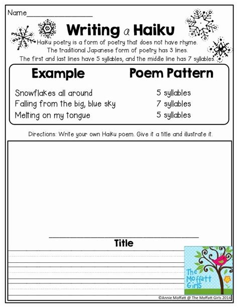 Poetry Lesson Plans 2nd Grade Fresh Writing A Haiku Poem tons Of Great Activities for 2nd in ...