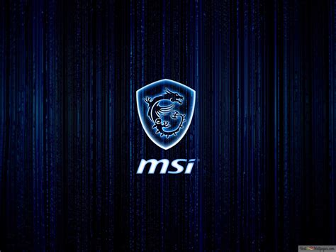 MSI - Blue Logo and Blue Lines 4K wallpaper download