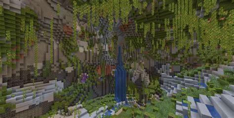 Lush Caves Landscape Panorama Background Minecraft Texture Pack