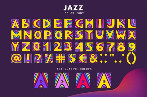 JAZZ - SVG Color Font By struvictory.art | TheHungryJPEG