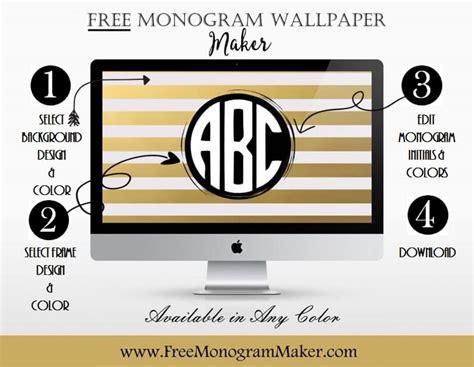 Free Monogram Wallpaper Maker