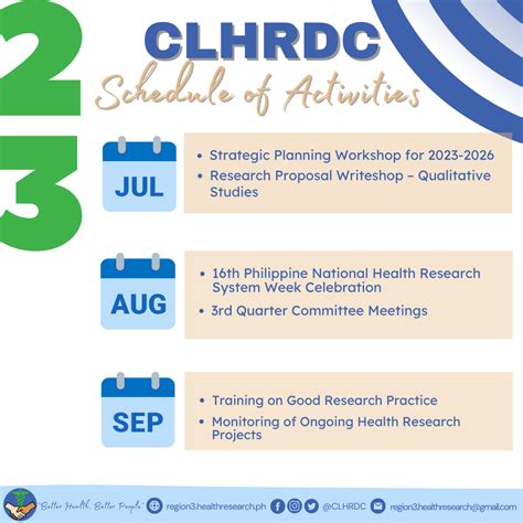 2023 Calendar of Activities - CLHRDC